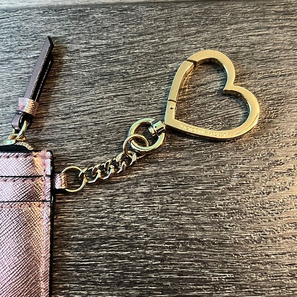 Victoriaβs Secret Rose-gold with Gold Hardware Slim Wallet Keychain - Picture 3 of 4